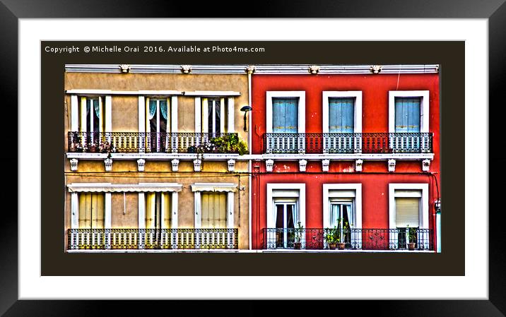 Windows and Balconies Framed Mounted Print by Michelle Orai