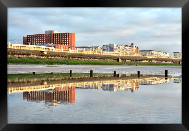 Blackpool Hotel Reflections Framed Print by Gary Kenyon