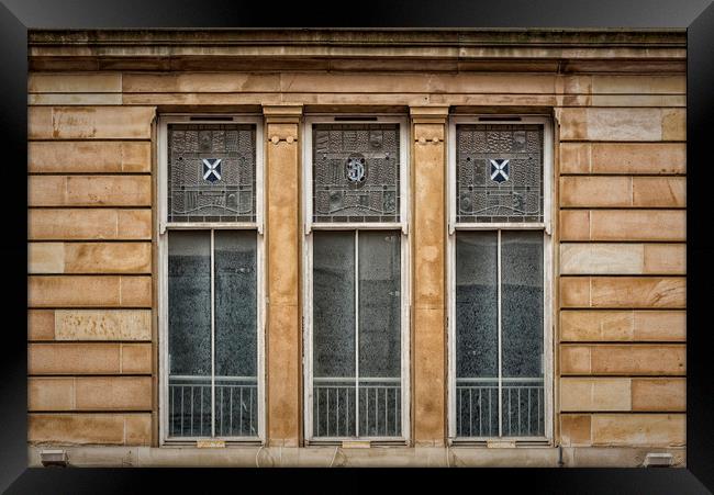 Glasgow City Centre Window Framed Print by Antony McAulay