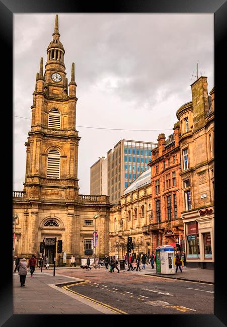 Glasgow Street Scene Framed Print by Antony McAulay