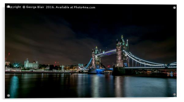 London's Lights Acrylic by George Blair