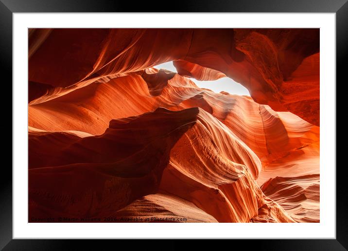 Antelope Canyon, Howling Wolf Framed Mounted Print by Martin Williams