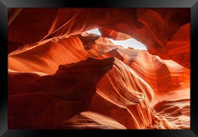 Antelope Canyon, Howling Wolf Framed Print by Martin Williams