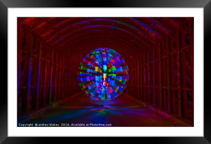 Illuminated Depths Framed Mounted Print by andrew blakey