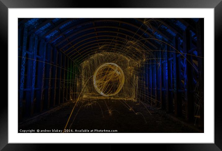Mesmerizing Underground Light Show Framed Mounted Print by andrew blakey