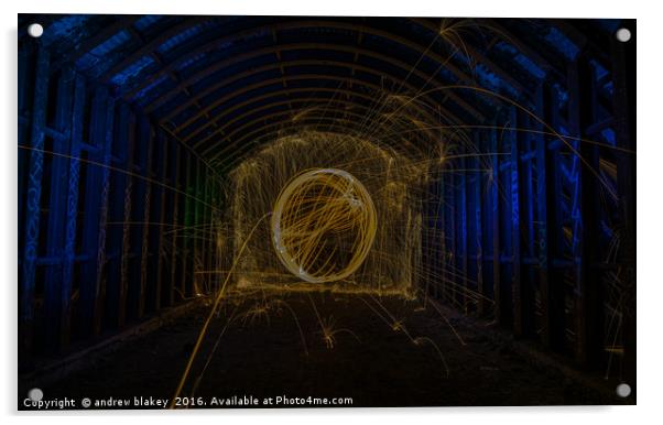 Mesmerizing Underground Light Show Acrylic by andrew blakey