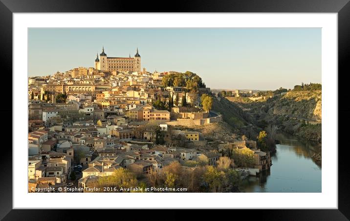 The old city of Toledo Framed Mounted Print by Stephen Taylor