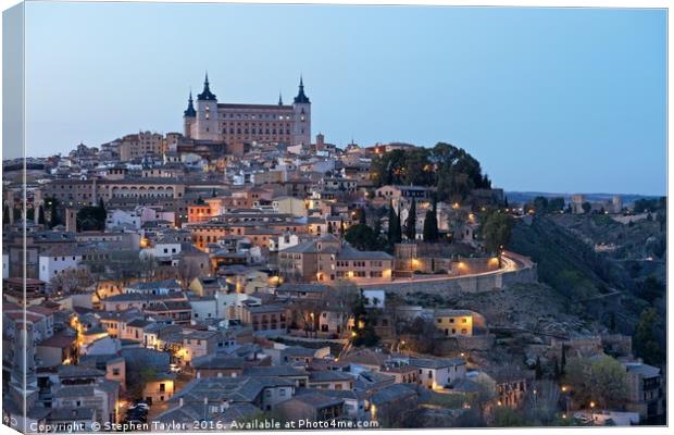 The start of the night in Toledo Canvas Print by Stephen Taylor