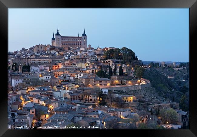 The start of the night in Toledo Framed Print by Stephen Taylor