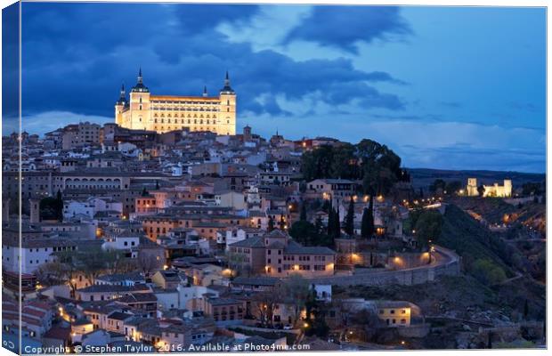 The Citadel of Toledo Canvas Print by Stephen Taylor