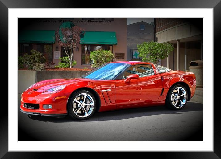 Little Red Corvette Framed Mounted Print by Paul Mays