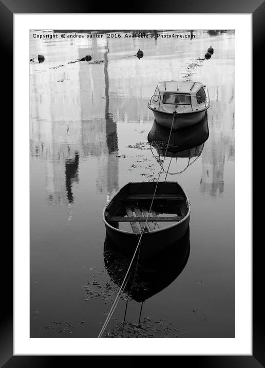 YOUR TAKING IN WATER Framed Mounted Print by andrew saxton