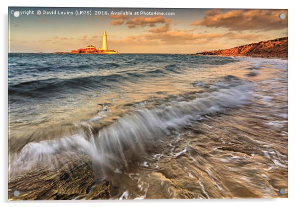 St Mary's Lighthouse Acrylic by David Lewins (LRPS)