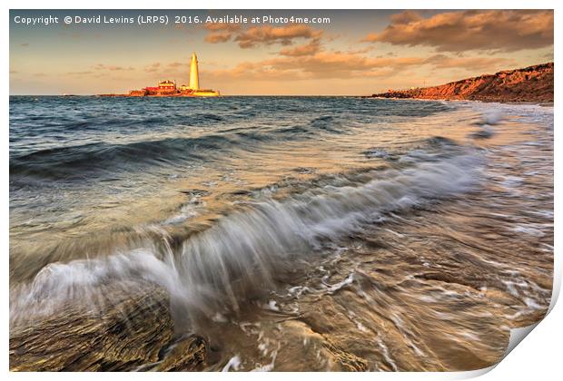 St Mary's Lighthouse Print by David Lewins (LRPS)