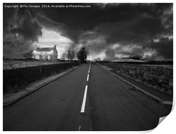House on the lane Print by Derrick Fox Lomax