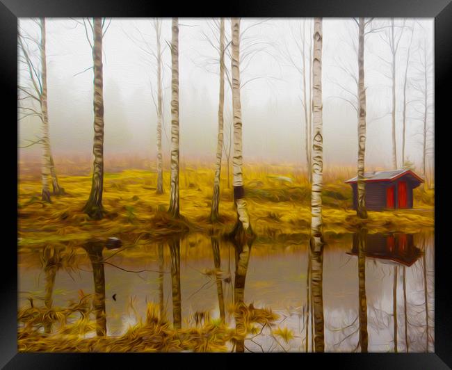 Forest Hut Norway Framed Print by Clive Eariss