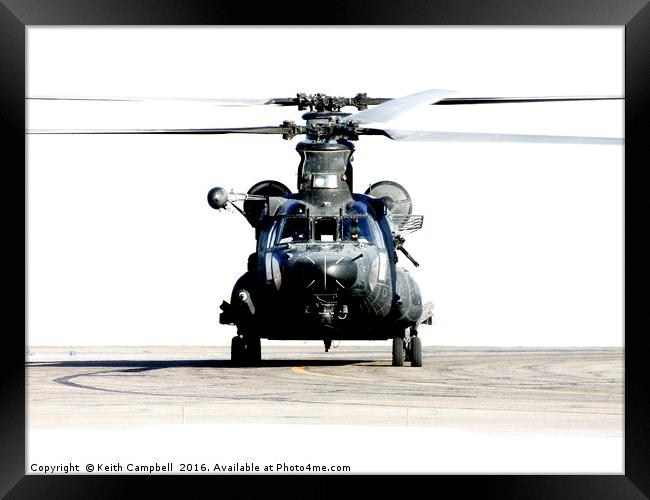 Special Forces MH-47 Chinook Framed Print by Keith Campbell