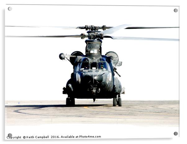 Special Forces MH-47 Chinook Acrylic by Keith Campbell