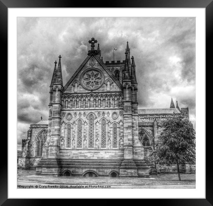 Hereford Cathedral Framed Mounted Print by Craig Preedy