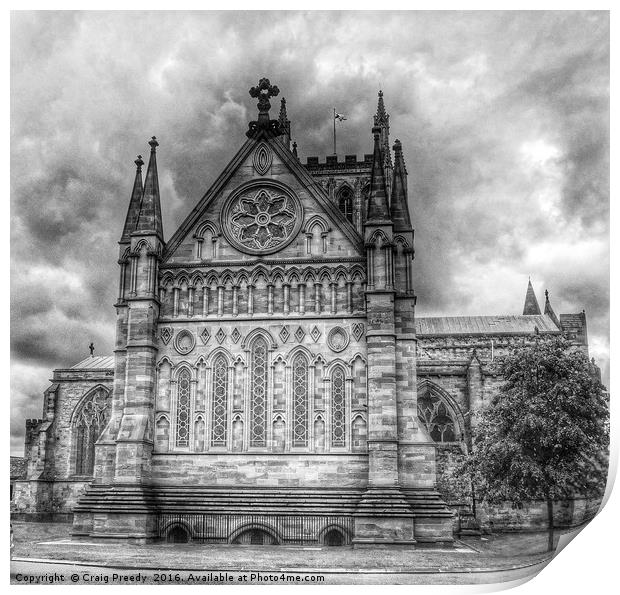 Hereford Cathedral Print by Craig Preedy