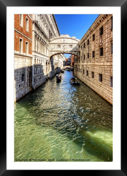 That Bridge in Venice Framed Mounted Print by Tom Gomez