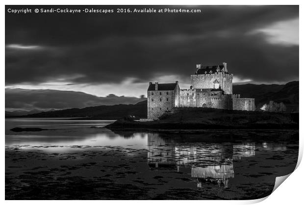 Eilean Donan Castle - Monochrome Print by Sandi-Cockayne ADPS