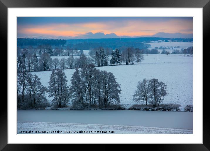 Winter landscape in Czech Republic Framed Mounted Print by Sergey Fedoskin
