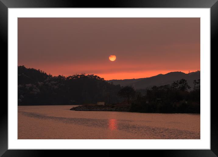 Gloomy Sunset Framed Mounted Print by Ambir Tolang