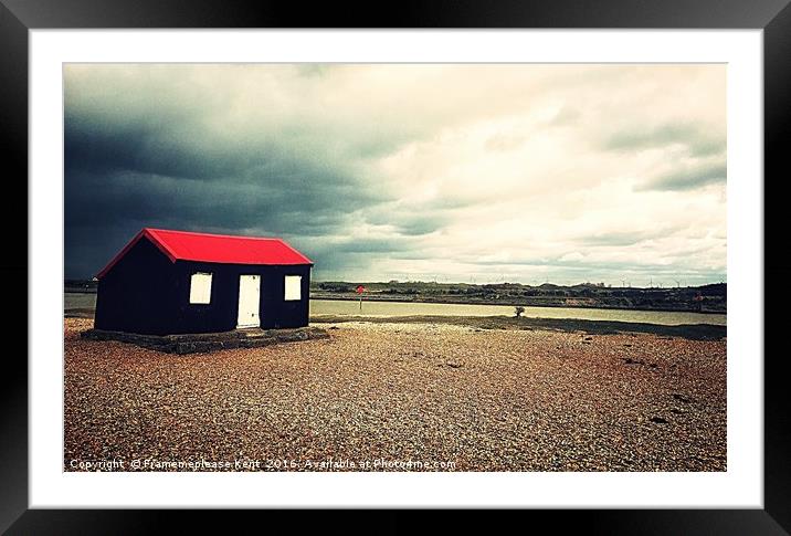 Red roofed hut,Rye harbour  Framed Mounted Print by Framemeplease UK