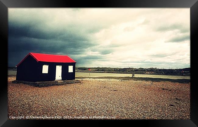 Red roofed hut,Rye harbour  Framed Print by Framemeplease UK