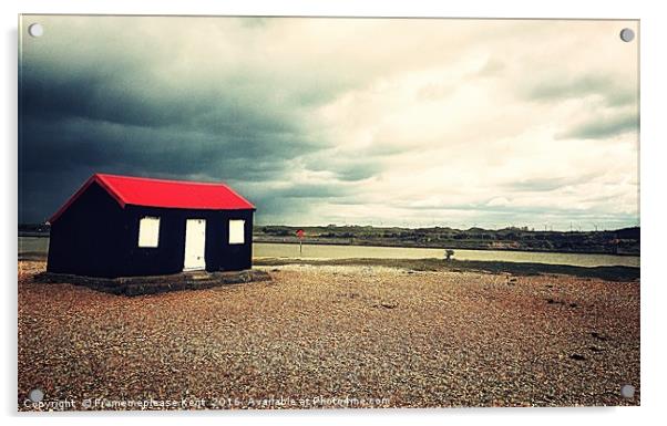 Red roofed hut,Rye harbour  Acrylic by Framemeplease UK