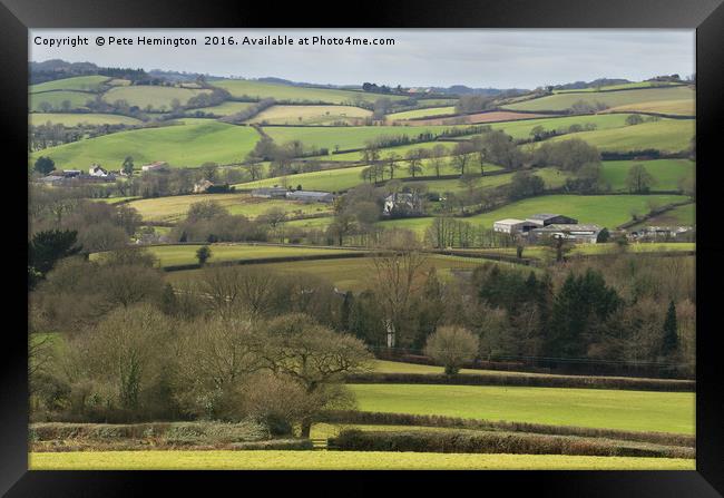 The Burne Valley in Devon Framed Print by Pete Hemington