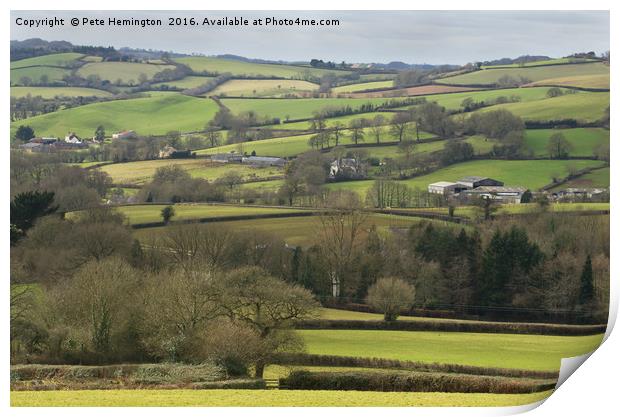 The Burne Valley in Devon Print by Pete Hemington