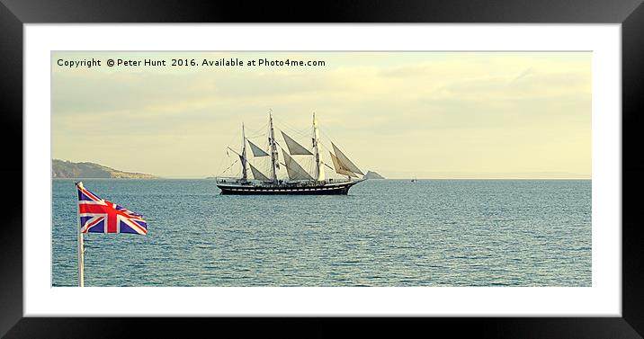 A Tall Ship Passing Framed Mounted Print by Peter F Hunt