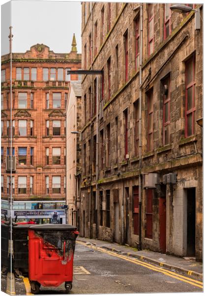 Glasgow Backstreet Canvas Print by Antony McAulay