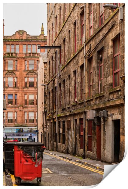 Glasgow Backstreet Print by Antony McAulay