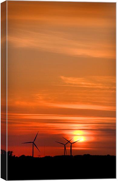 Fenland Sunset Canvas Print by Mike Sherman Photog
