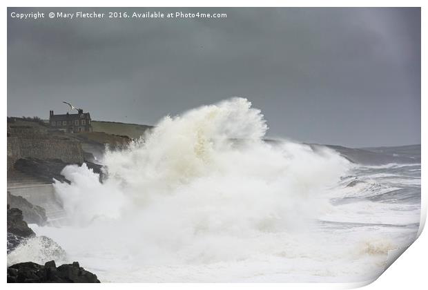 Stormy Seas Print by Mary Fletcher