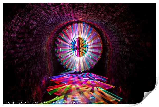 Painting with Light Underground Print by Ray Pritchard