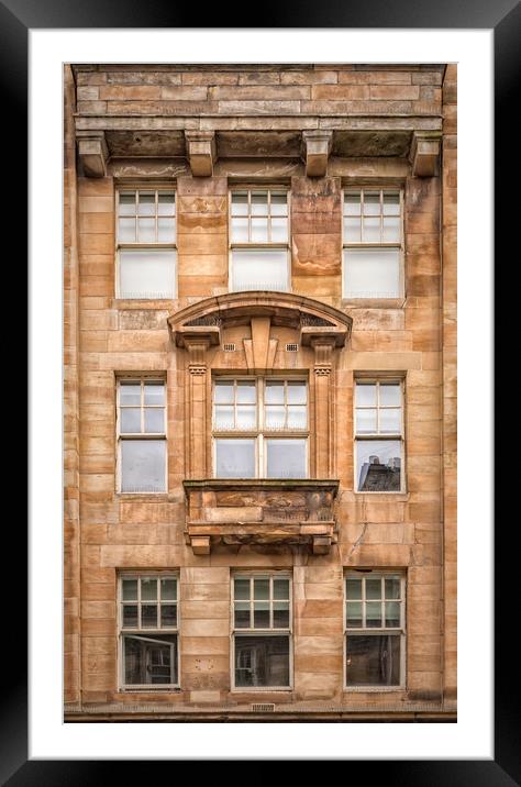 Glasgow Tenement Facade Framed Mounted Print by Antony McAulay