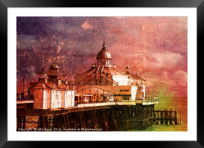 Eastbourne Pier Textured experiment 1 Framed Mounted Print by John Boud