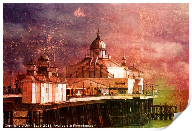 Eastbourne Pier Textured experiment 1 Print by John Boud