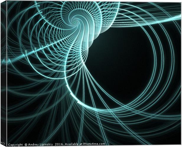 fractal spiral Canvas Print by Andrey Lipinskiy