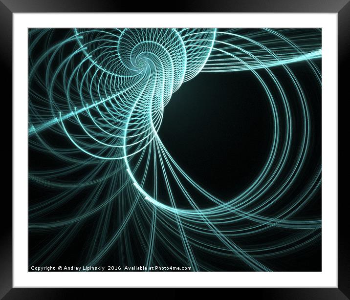 fractal spiral Framed Mounted Print by Andrey Lipinskiy