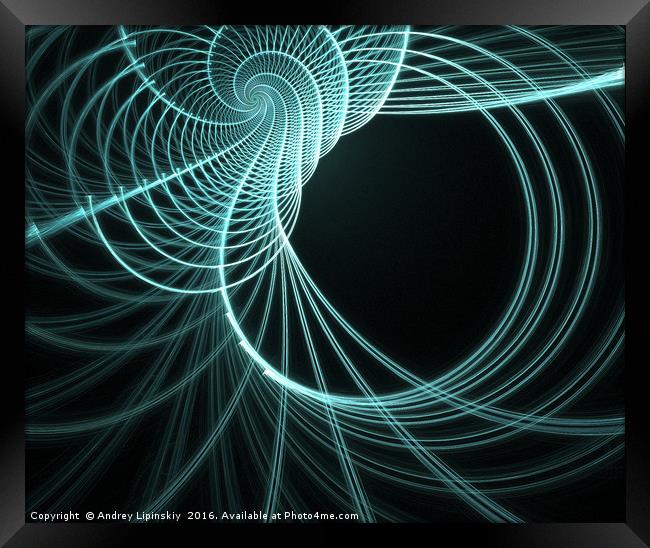 fractal spiral Framed Print by Andrey Lipinskiy