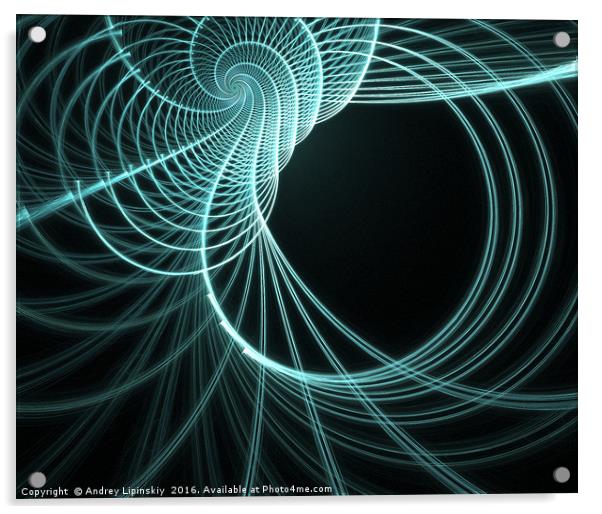 fractal spiral Acrylic by Andrey Lipinskiy