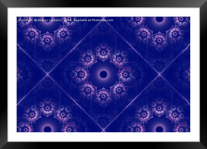 fractal pattern Framed Mounted Print by Andrey Lipinskiy