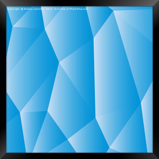 Blue white polygonal Framed Print by Andrey Lipinskiy
