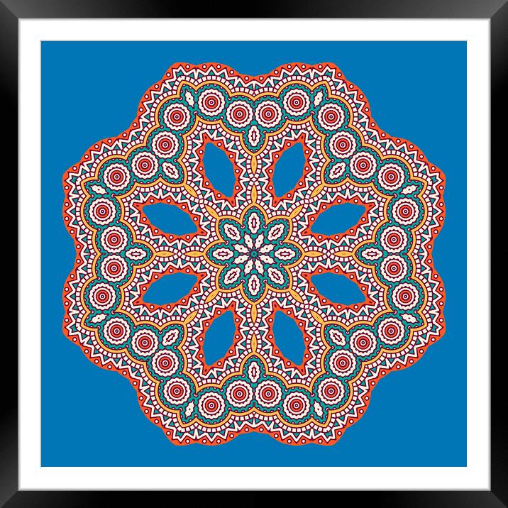 Circular pattern in arabic style Framed Mounted Print by Andrey Lipinskiy