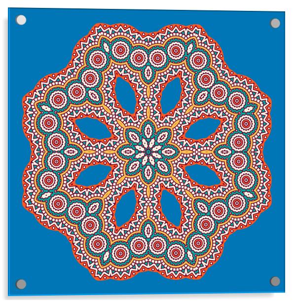 Circular pattern in arabic style Acrylic by Andrey Lipinskiy